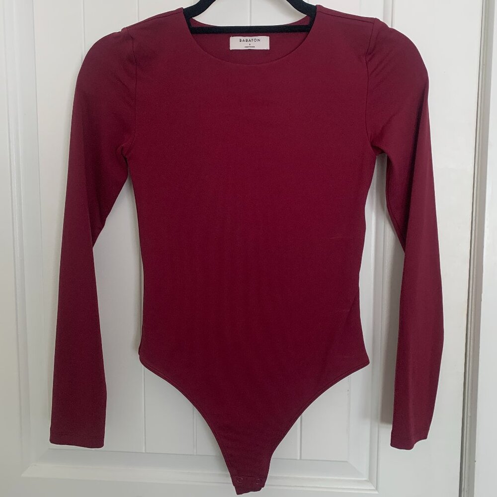 Babaton Contour Squareneck Bodysuit in Grapevine